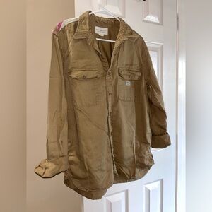 Ralph Lauren Denim & Supply Distressed Tan Button-Up Shirt